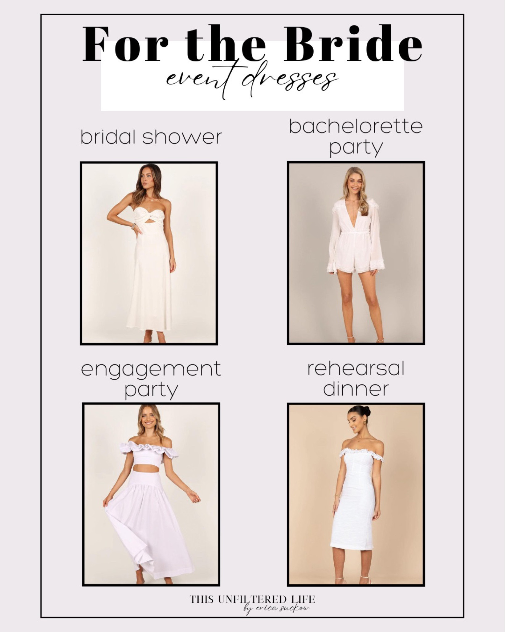 For the Brides - Bridal Shower Dress - Engagement Party Dress - Bachelorette Party Dress - Rehearsal Dinner Dress #Brides

#LTKcurves #LTKstyletip #LTKwedding