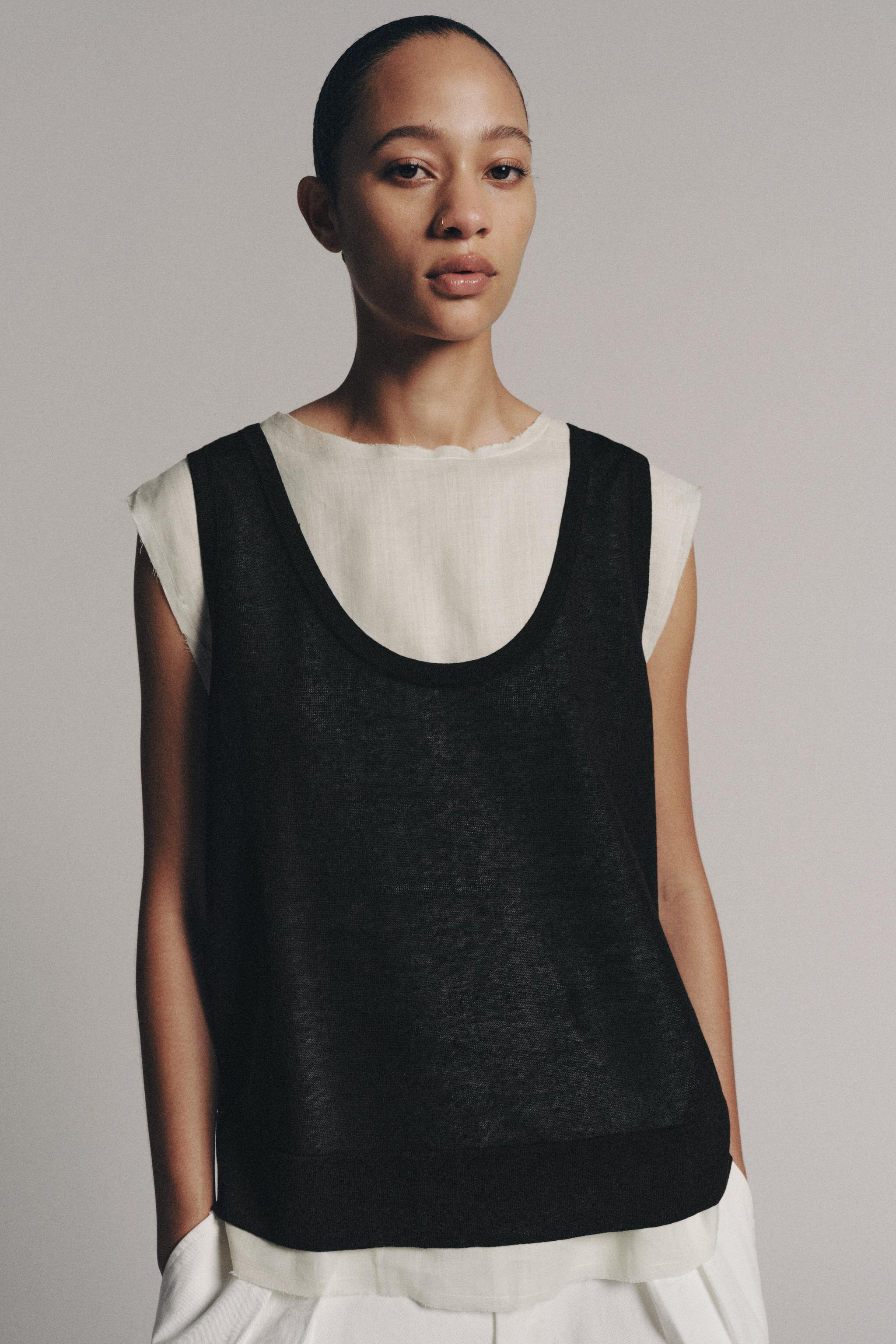 COMBINATION KNIT TOP | Zara US