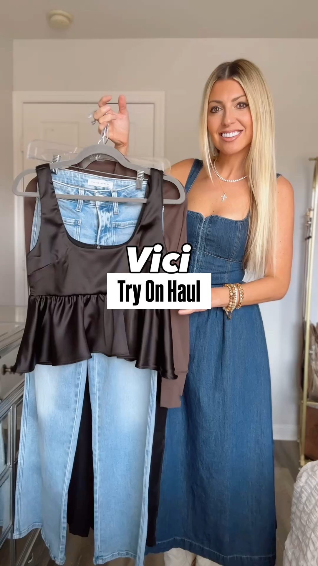 Obsessed with everything in this reel! This denim dress is so feminine & perfect for Spring! The wide leg jeans might be my favorite jeans ever, so comfy and flattering! And these wide leg drawstring pants are the perfect piece for relaxed luxury! Love that they can be easily dressed up or down! 
Code: KALEIGH30 for 30% off sitewide! 

spring fashion, wide leg jeans, denim dress, casual chic, date night outfit, chic winter style, boutique style, activewear, everyday outfit, comfy jeans, winter to spring, chic casual wear, peplum top, spring denim 

#springfashion #widelegjeans #springdenim #casualchic #vicicollection #denimdress

#LTKActive #LTKWorkwear #LTKootd