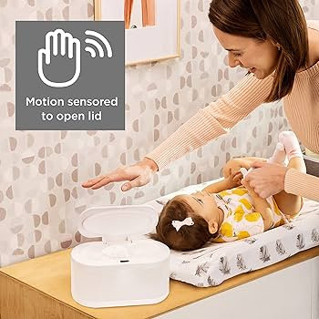 Munchkin Touch Free Baby Wipe Warmer with Nightlight & Motion Sensor, White | Amazon (US)