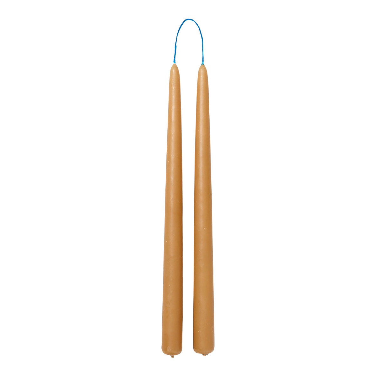 ferm LIVING Dipped candle, 2 pcs, 2,2 cm, straw | Finnish Design Shop (FI)