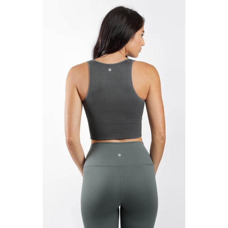 90 Degree By Reflex - Women's Seamless V-Neck Crop Ribbed Tank Top | Target