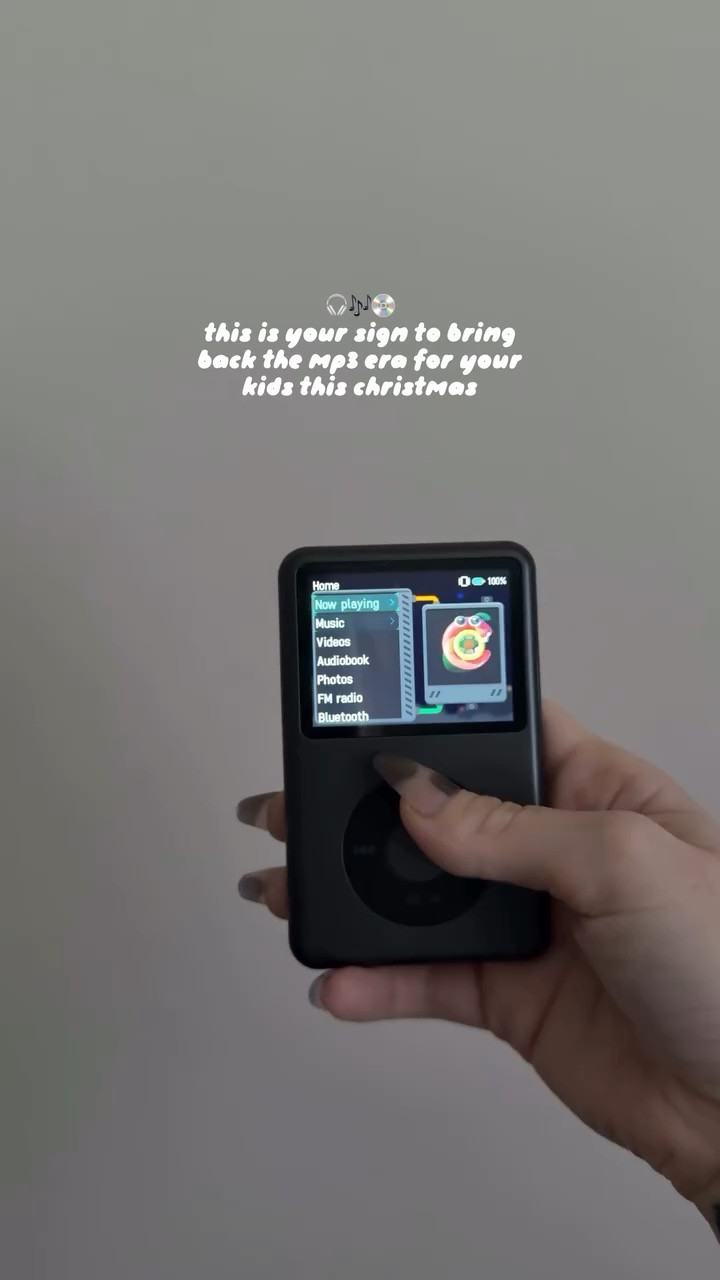 the one we all grew up on—but upgraded. bluetooth, internet-free, 35hr battery life, supports audiobooks + videos, classic scroll wheel 🫶🏼 and it comes in 6 colors 🎨 it’s seriously the perfect stocking stuffer 👀🧦

#mp3player #christmasgiftideas #stockingstuffers #y2kvibes #tiktokfinds #amazonfinds #momsoftiktok #giftguideforkids #nostalgiacore #holidaygifts #amazonfinds #walmartfind #ltkkids #ltkunder50

#LTKKids #LTKFindsUnder50 #LTKGiftGuide