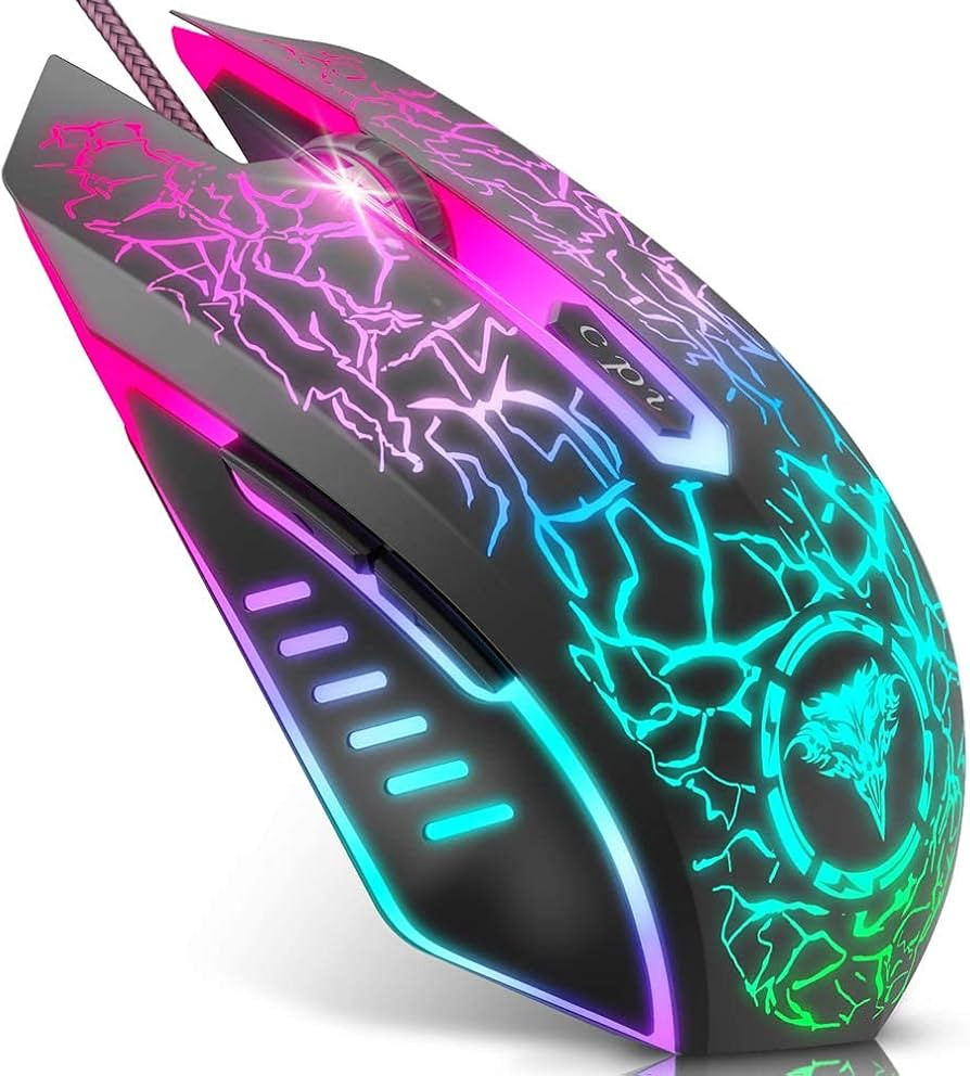 BENGOO Gaming Mouse Wired, Ergonomic Gamer Laptop PC Optical Computer Mice with RGB Backlit, 4 Ad... | Amazon (US)