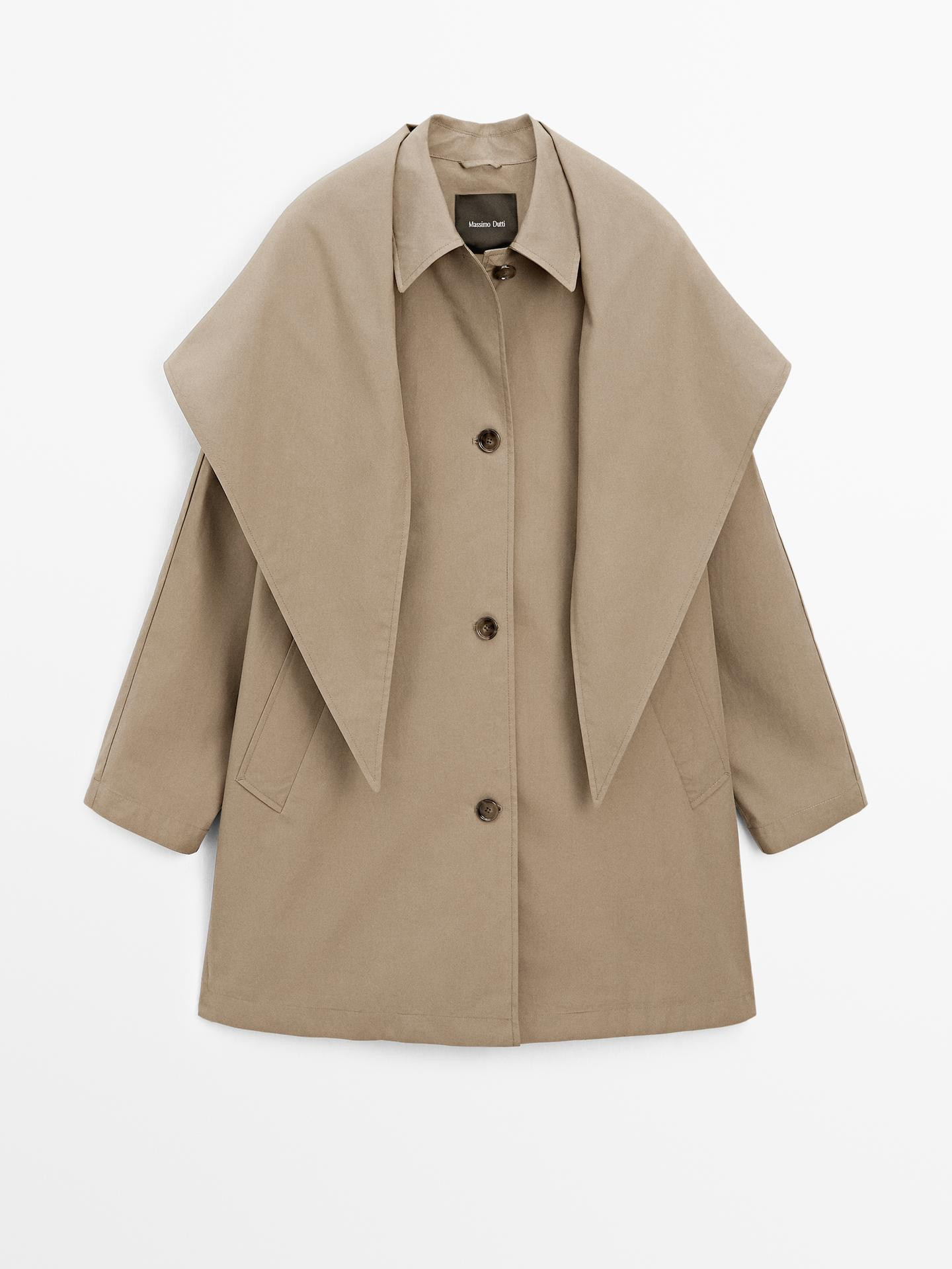 Trenchcoat mit abnehmbarem Halstuch | Massimo Dutti DE