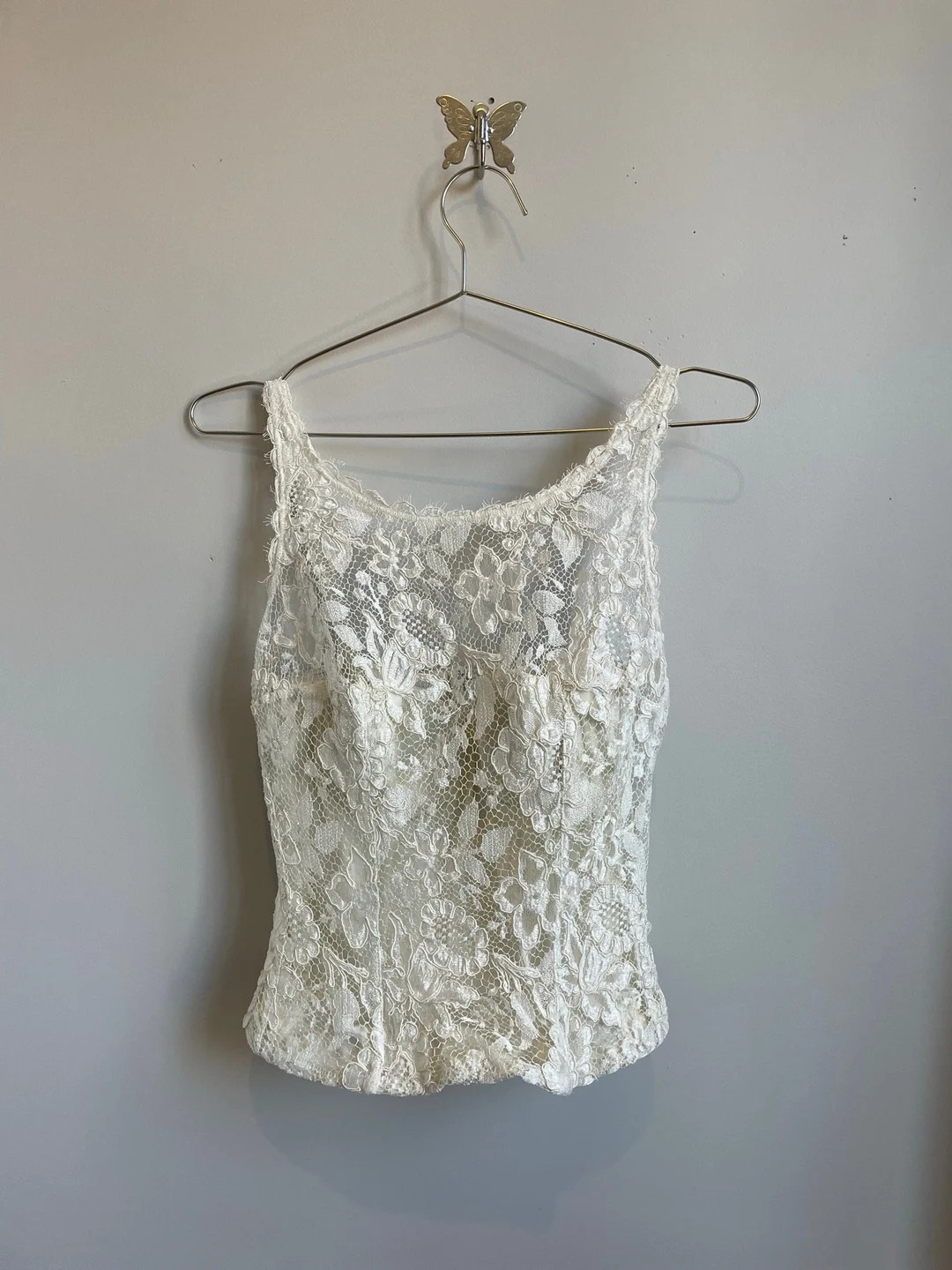 Vintage Ritmo Di Perla Lace Bustier Top Made in Italy - Etsy | Etsy (US)