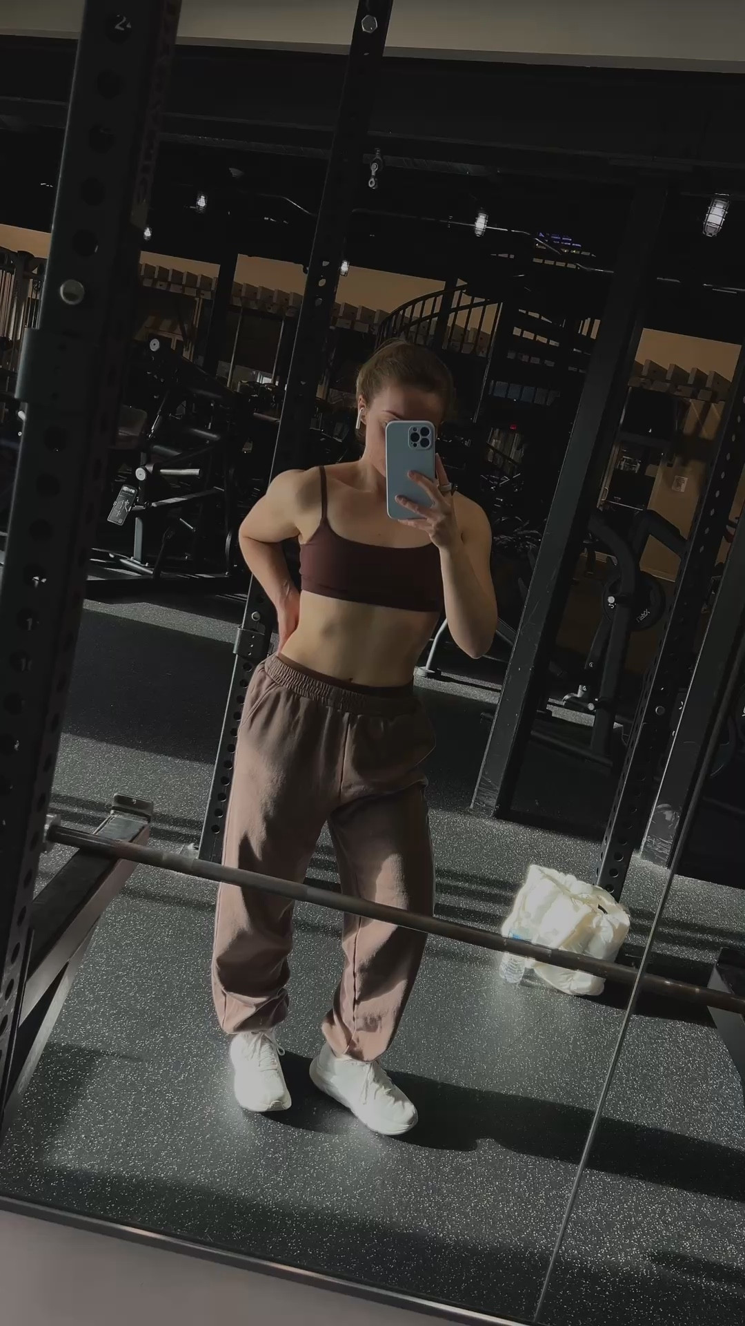 s in workout set 
m for over sized look 