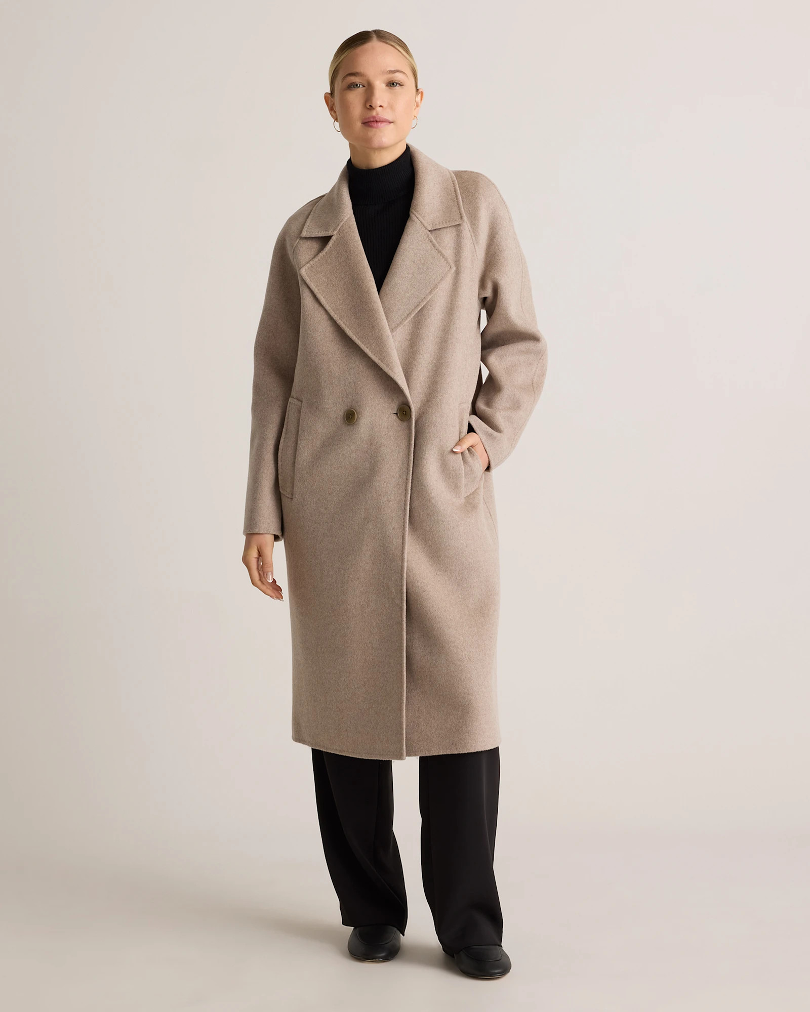 Double-Faced Merino Wool Notched Lapel Coat | Quince