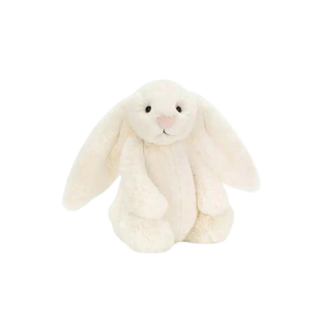 Bashful Cream Bunny Medium | Pink Antlers