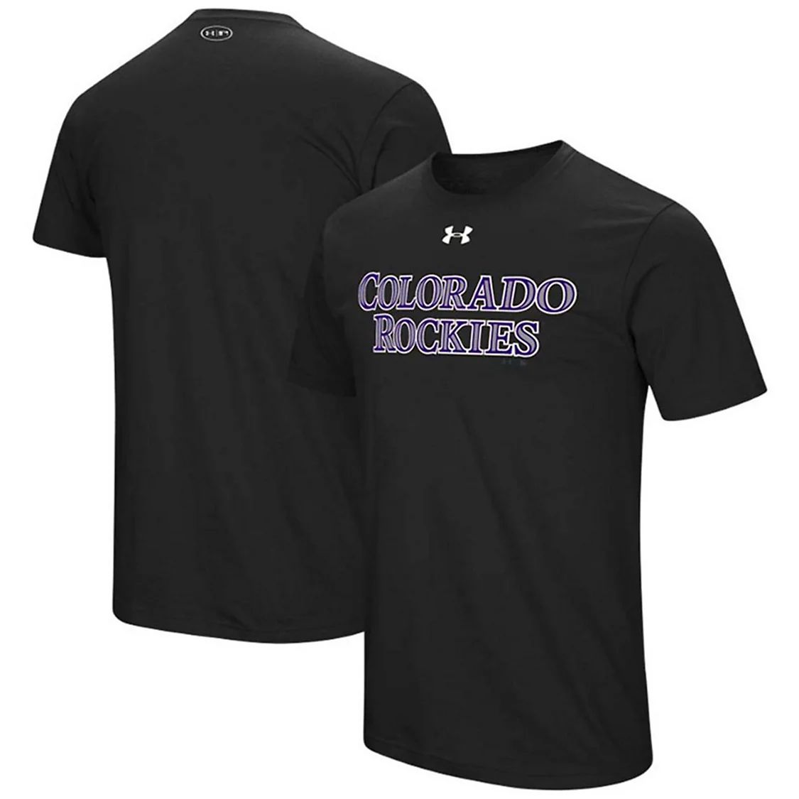 Men's Under Armour Black Colorado Rockies Wordmark Core T-Shirt | Kohl's