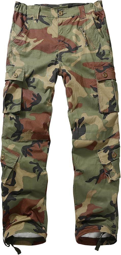 Women's Cargo Pants Relaxed Fit Camo Pants Straight Leg Casual Stretch Work Pants with 9 Pockets | Amazon (US)