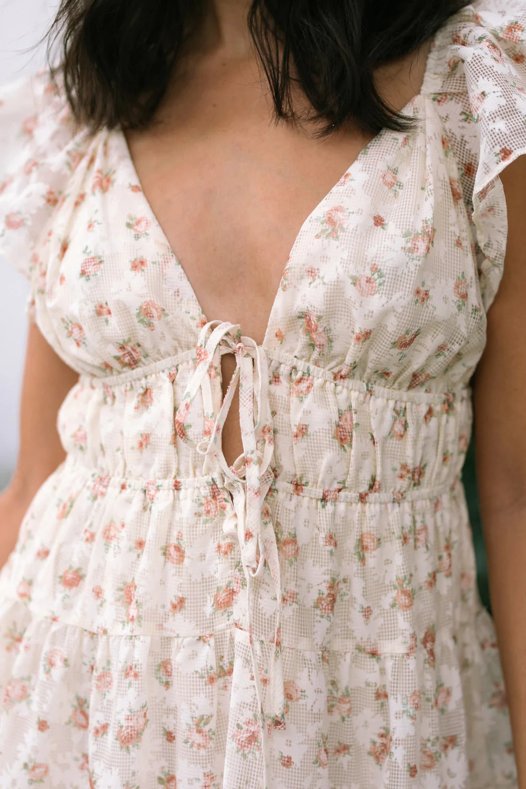 Janet Plunge Tiered Dress | Morning Lavender