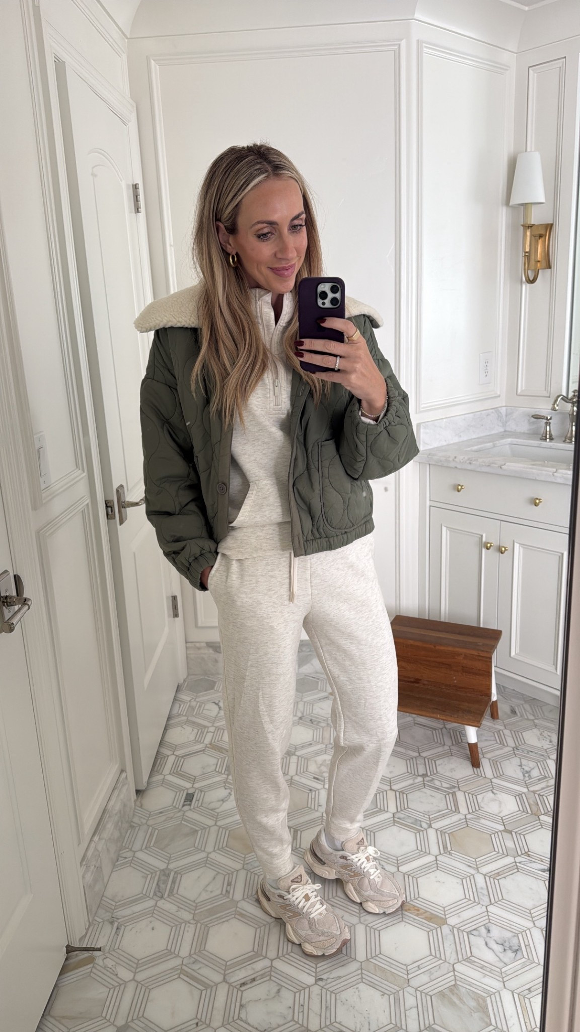 First day out and about post surgery! Loving the casual, but pulled together feel lately. 

#target #sweats #tennisshoe #jacket #momlife #workwear #under50

#LTKdayinmylife #LTKActive #LTKootd