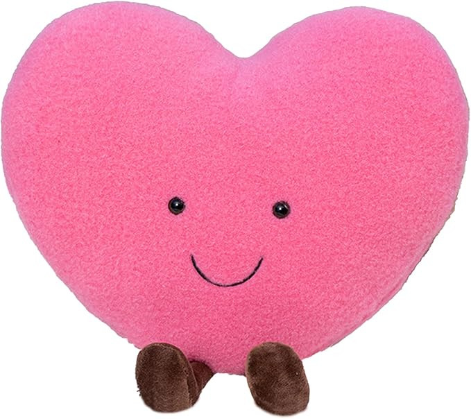 noxozoqm Cute Heart Pillow, Red Heart Shaped Pillows, Pink Heart Pillows Soft Fluffy Pillows for ... | Amazon (US)