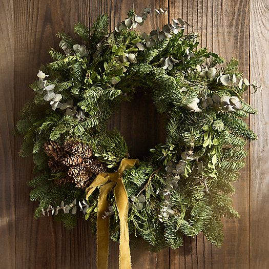 Fresh Fir + Cedar Pinecone Wreath | Terrain