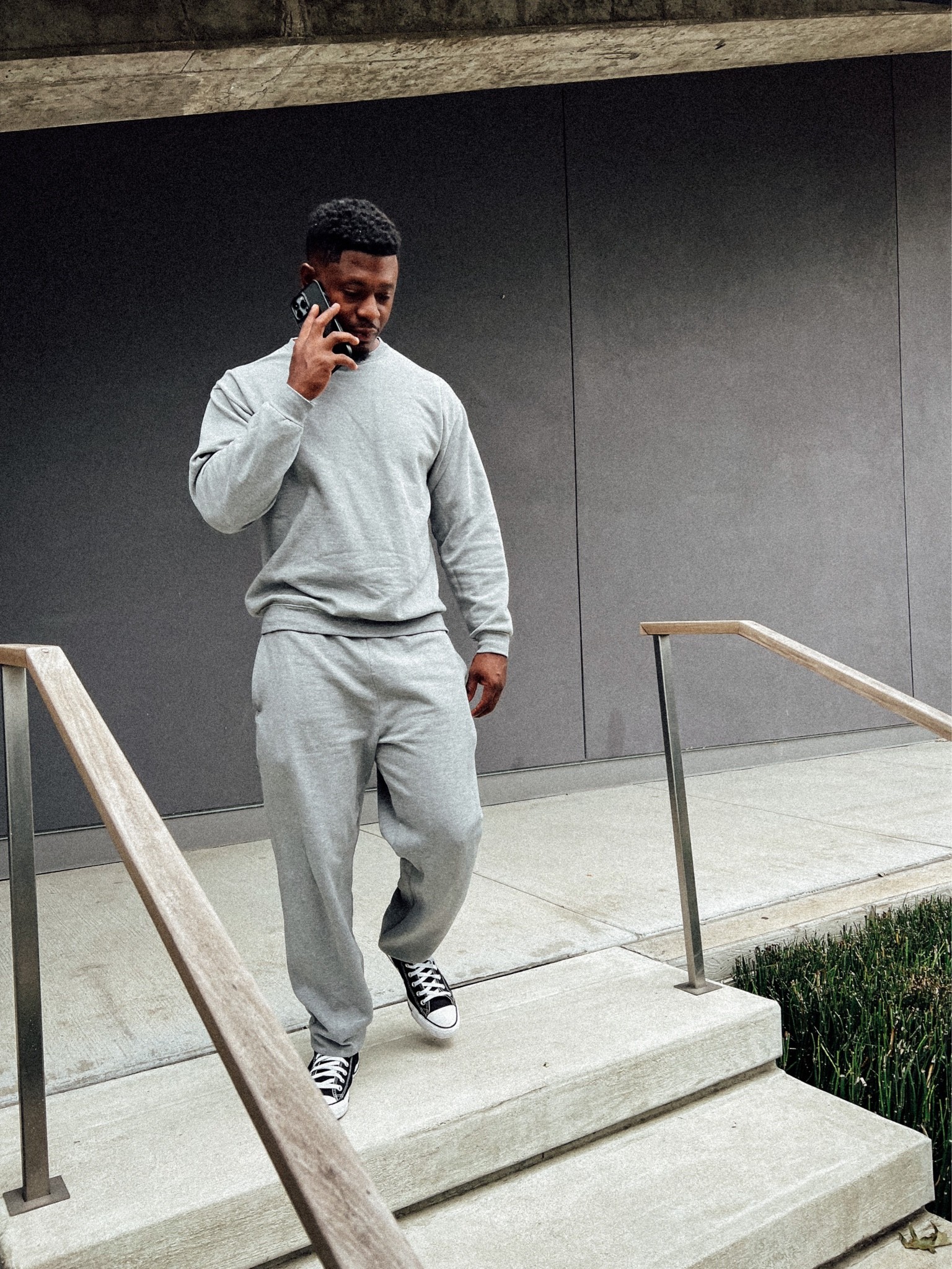 Grey sweatpants and sweatshirt. Walmart matching sweatshirt and sweatpants paired with black chuck taylors.

#mensfashion #fallfashion 

#LTKmens #LTKshoecrush #LTKhome