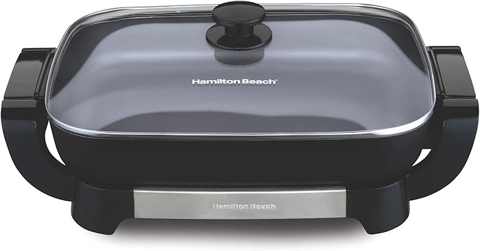 Hamilton Beach Electric Skillet with PFAS-Free Durathon Ceramic Coating, Removable 12x15\u201d Pa... | Amazon (US)