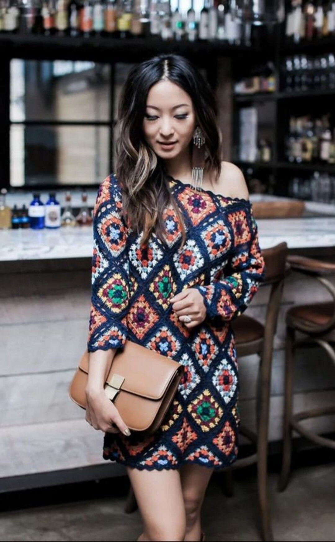 Granny Square Afghan, Hand Knit Dress, Crochet Dress, Spring Dress Women, Granny Square Dress, Cr... | Etsy (US)