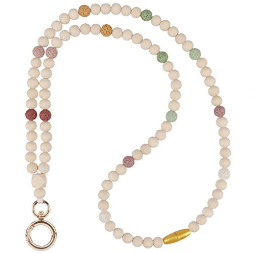 btyjoy Teacher Lanyard, Wood Lanyard, Bead Lanyard, Wood Beads, Boho Teacher, Badge Holder, Beaded Lanyards Teacher, Teacher Gift Idea | Amazon (US)