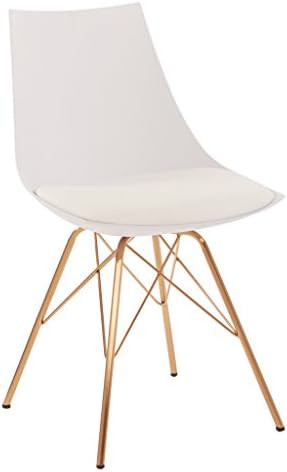 OSP Home Furnishings Oakley Mid-Century Modern Bucket Chair, White | Amazon (US)