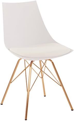 OSP Home Furnishings Oakley Mid-Century Modern Bucket Chair, White | Amazon (US)