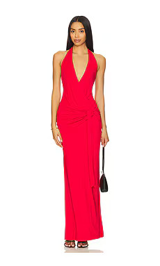 superdown Chloe Halter Maxi Dress in Red from Revolve.com | Revolve Clothing (Global)