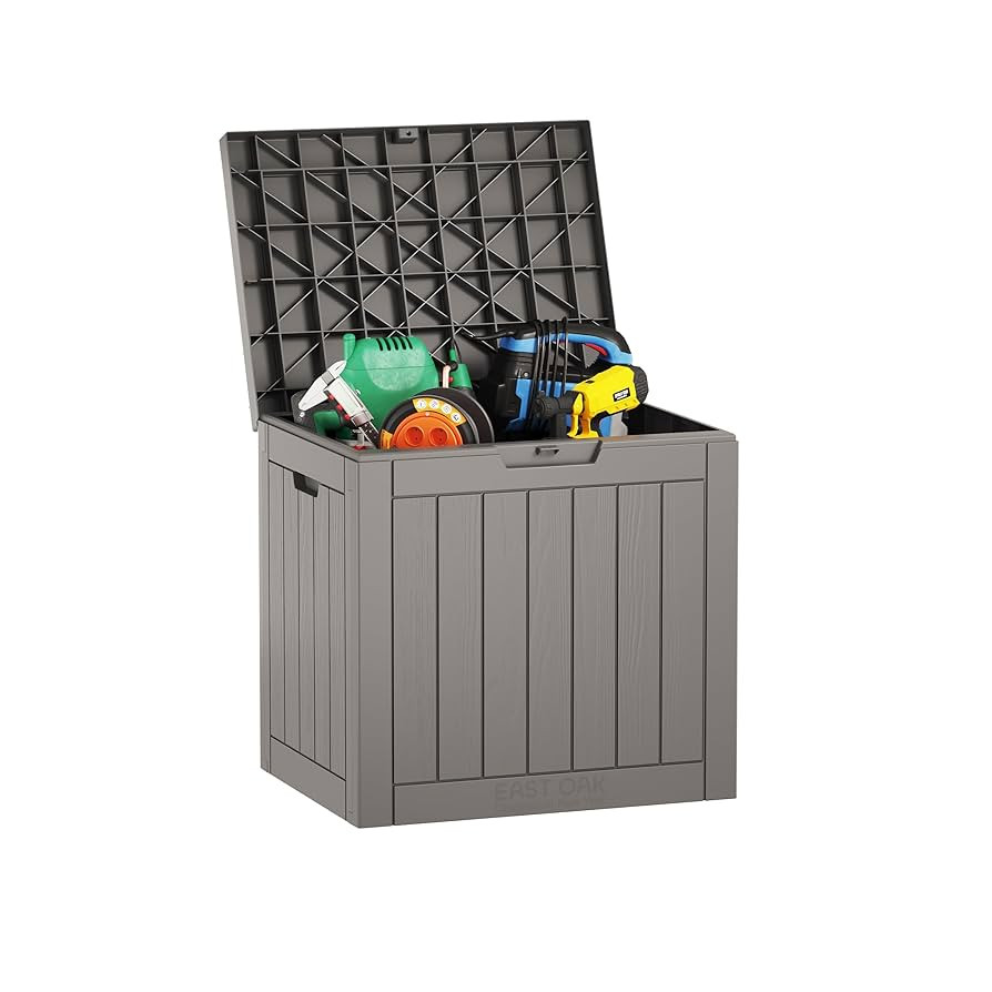 EAST OAK Outdoor Storage Box, 31 Gallon Deck Box Indoor and Outdoor Use, Waterproof Resin Storage... | Amazon (US)