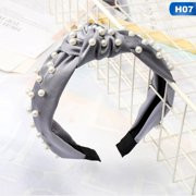 AkoaDa Ladies Headband Hair Band Pearl Wide Knotted Headband Hair Accessories | Walmart (US)