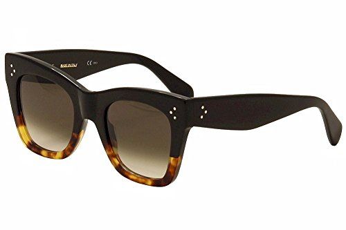 Celine Sunglasses CL 41090/S Sunglasses FU5Z3 Black Havana 50mm | Amazon (US)