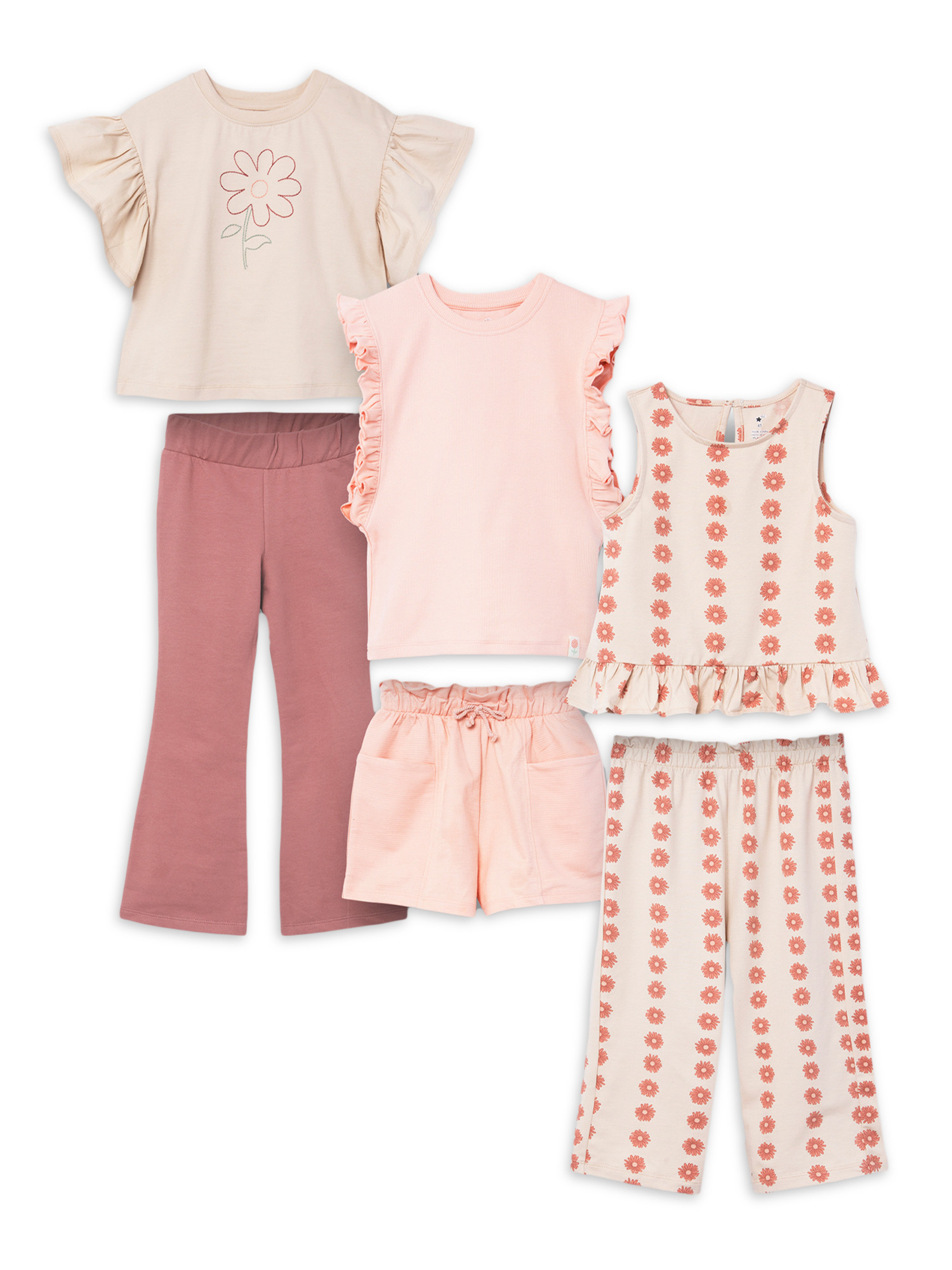 Little Star Organic 6 Pc Toddler Girls Bundle Set 12M-5T | Walmart (US)