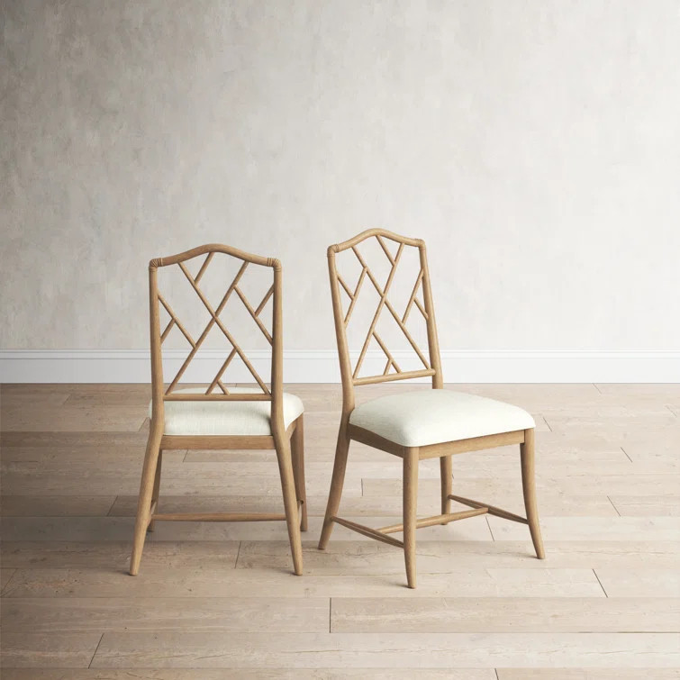 Carlo Cross Back Side Chair in Tan | Wayfair North America