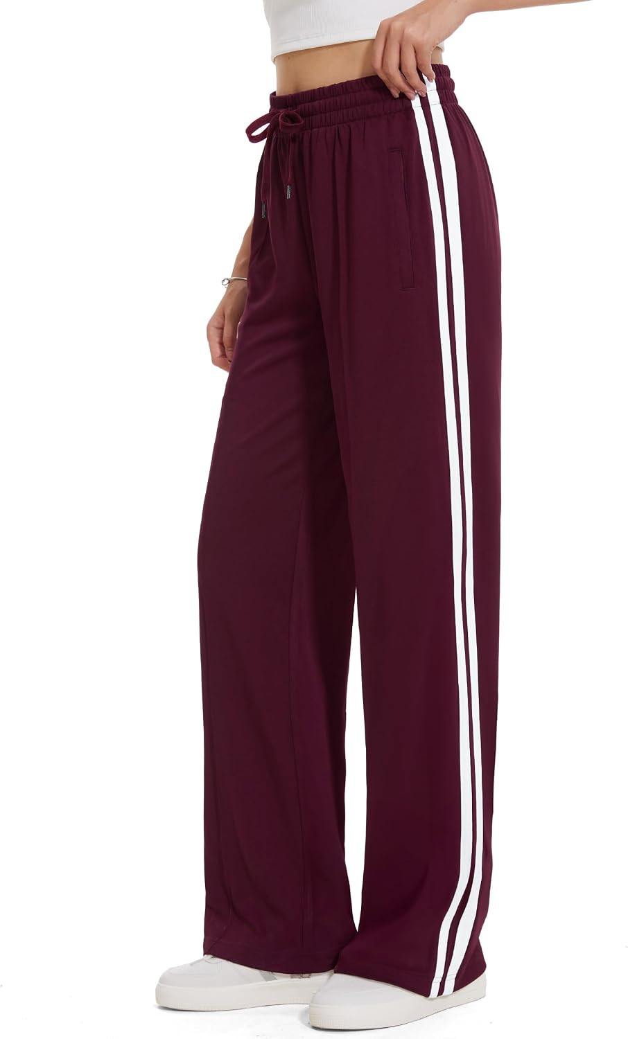 Tapata Women's 26/28/30/32/34/36 Inseam Track Pants Loose Straight Leg Jogging Sweatpants Warm-Up Sports Athletic Running | Amazon (US)