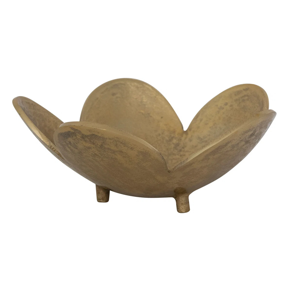 Decorative Cast Aluminum Footed Flower Shaped Bowl | Wayfair North America