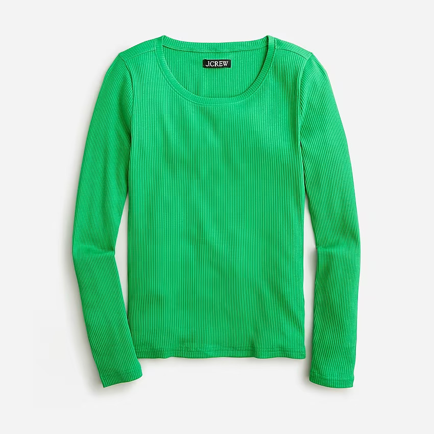 Long-sleeve crewneck T-shirt in vintage rib | J. Crew US