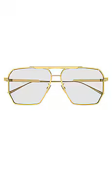 Bottega Veneta Metal Hexagonal Aviator in Shiny Gold from Revolve.com | Revolve Clothing (Global)
