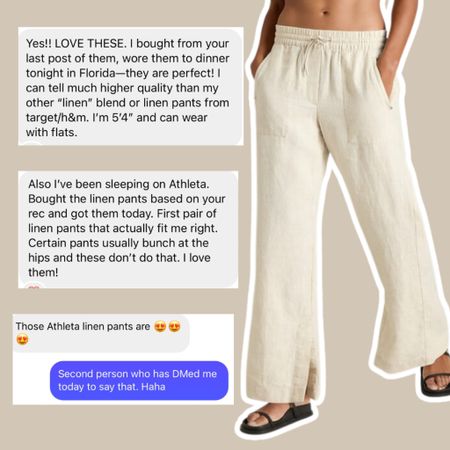 Athleta linen pants are always a popular selling item every year. A linen pant that is actually soft! And not scratchy! 