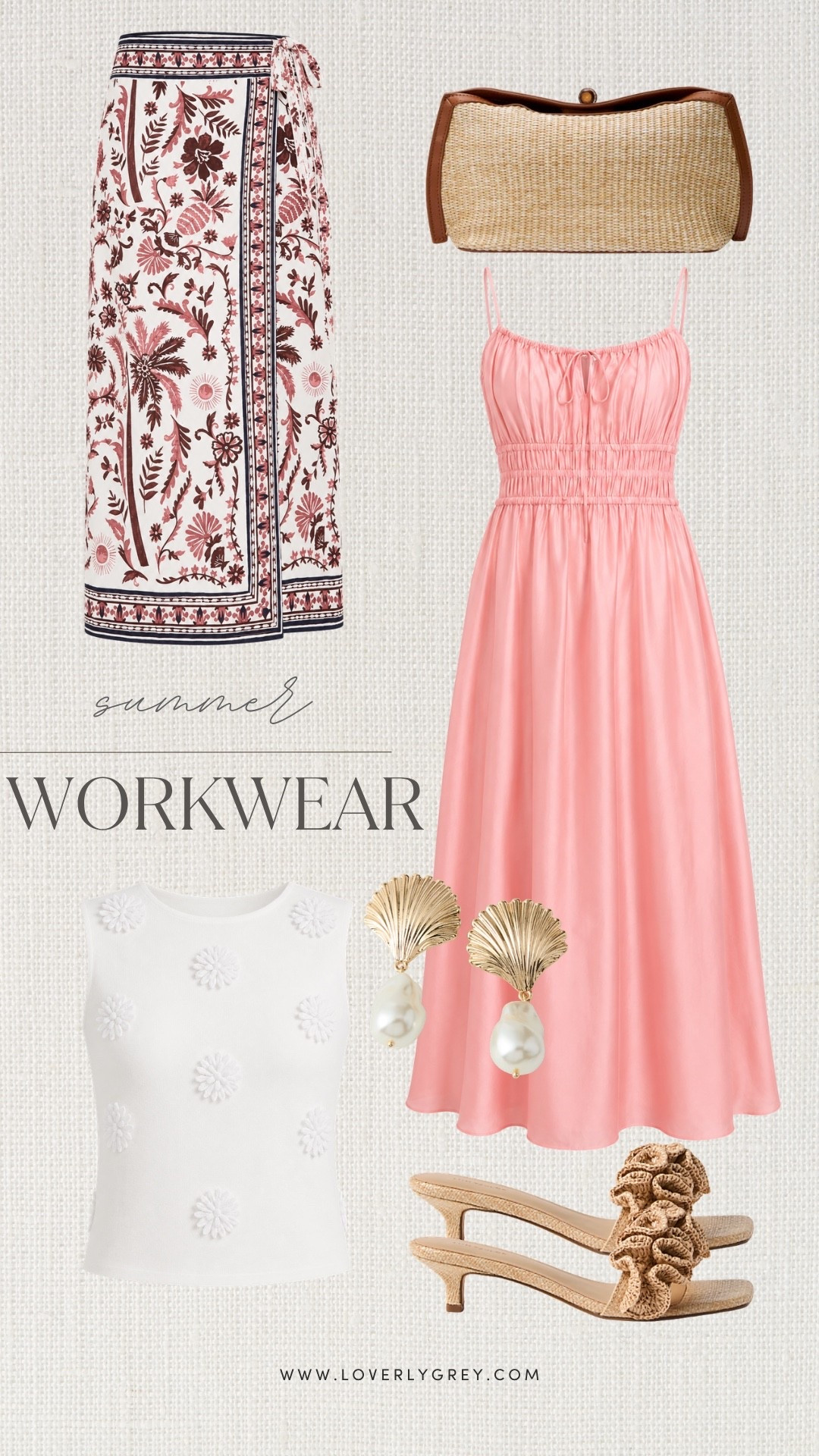 Soft pinks are one of my favorite colors this season. The floral skirt paired with the white top is such a fun workwear look! Perfect to go from the office to a dinner out on a patio afterwards!

#LTKootd #LTKWorkwear #LTKSeasonal