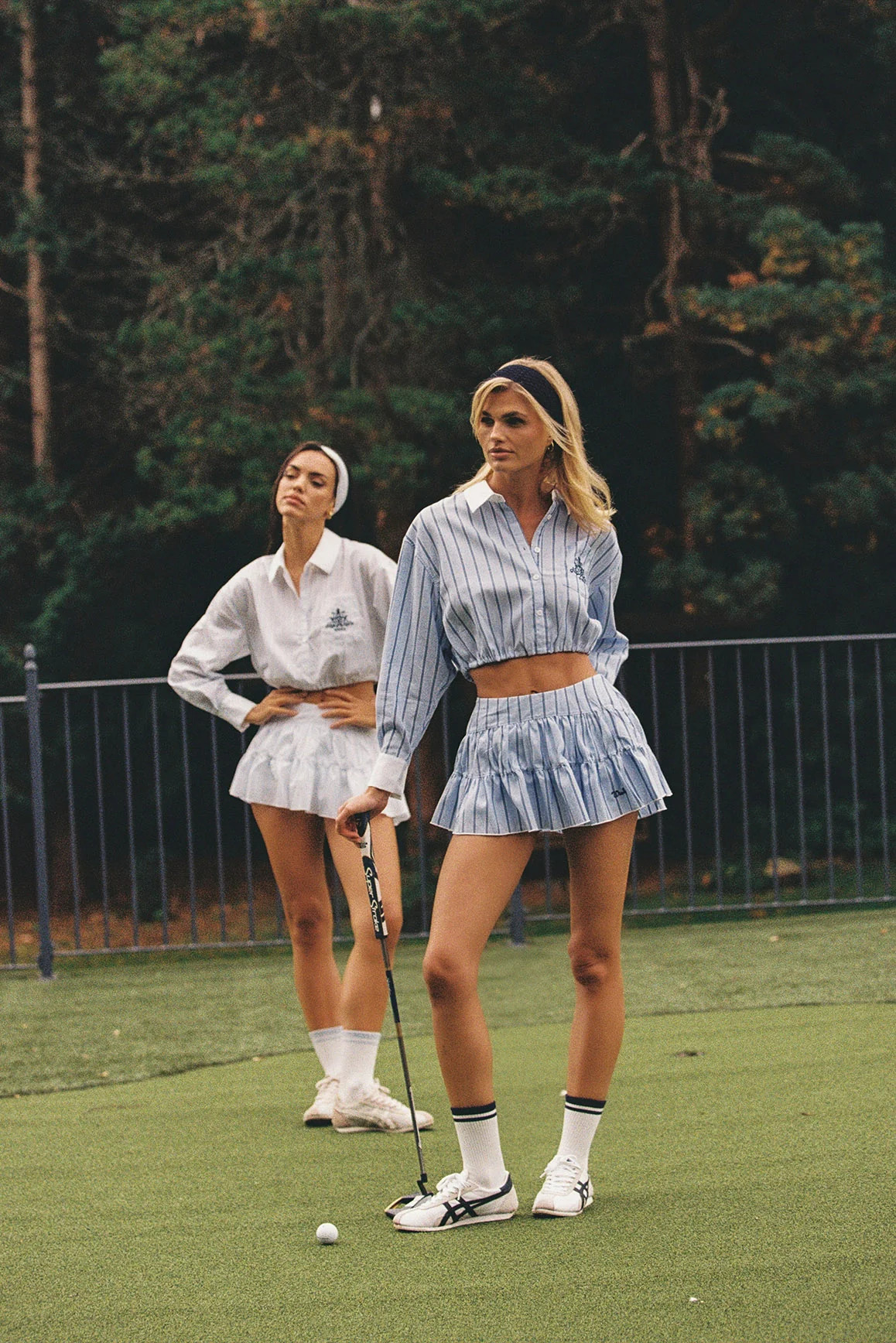 Stripe Low-Waist Pleat Skirt | WISKIIACTIVE
