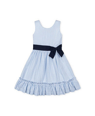 Toddler Girls Heirloom Sleeveless Special Occasion Seersucker Party Dress with Cross Back | Macy's