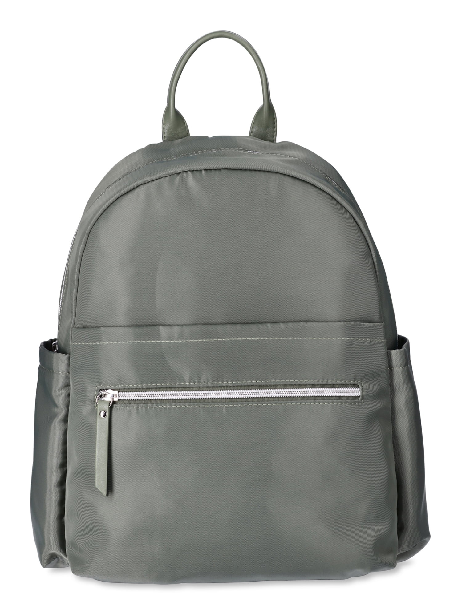 Time and Tru Women's Skyler Nylon 14" Backpack, Olive Night | Walmart (US)
