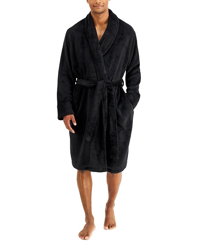 Club Room Men's Plush Robe, Created for Macy's & Reviews - Pajamas, Lounge & Sleepwear - Men - Ma... | Macys (US)