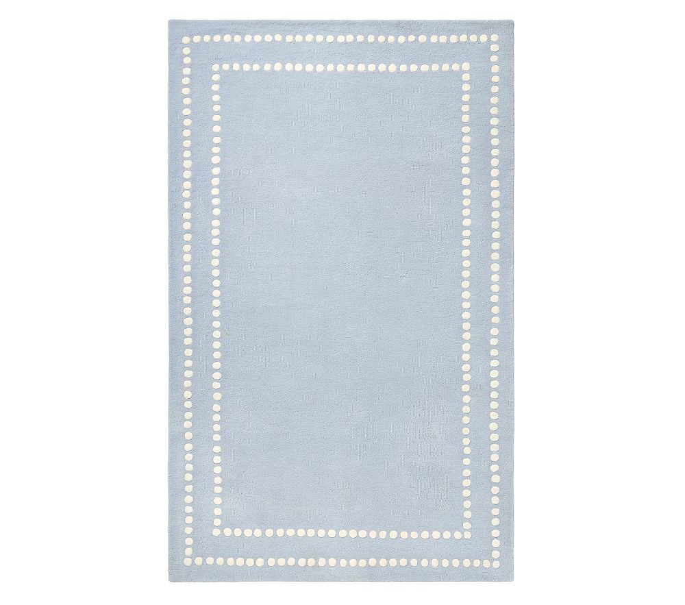 Pearl Dot Border Rug | Pottery Barn Kids