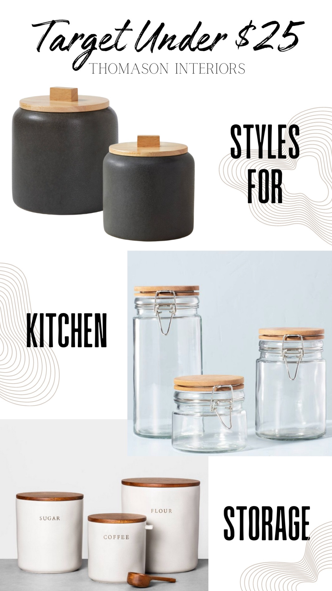 Kitchen storage is necessary but now it can be beautiful, check out these storage containers all under $25 

#LTKunder50 #LTKstyletip #LTKhome