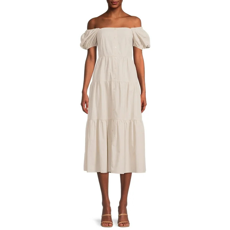 Time and Tru Women's Solid Halter Dress | Walmart (US)