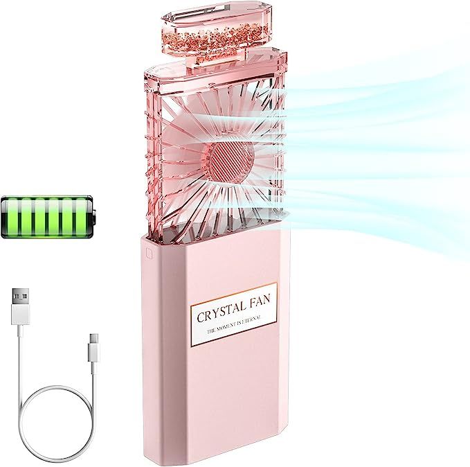 LIGHTDESIRE Portable Handheld Fan, Lady USB Mini Hand Fans with Fragrance, Small Personal Fan wit... | Amazon (US)