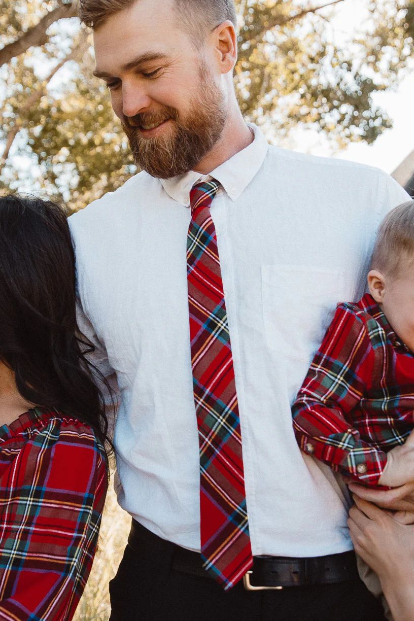 Holiday Plaid Men's Tie | Ivy City Co