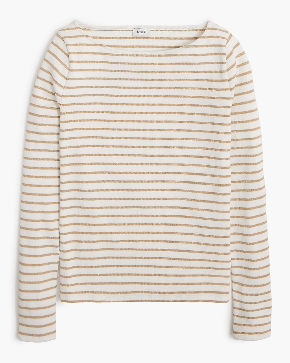 Metallic striped boatneck tee | J.Crew Factory