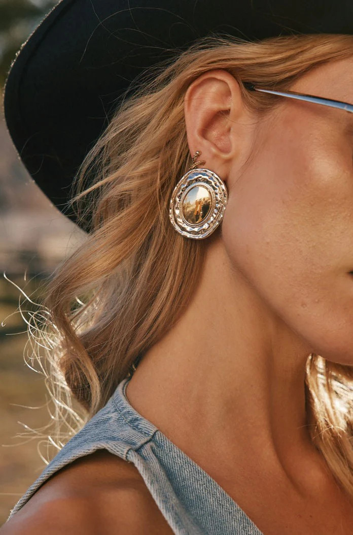 Bailey Gold and Silver Statement Earrings | 12th Tribe