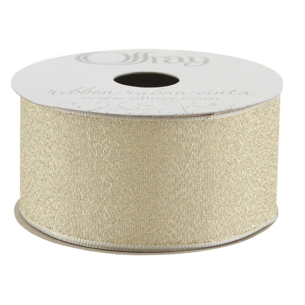 Offray ̈ Wired Ribbon - 1 1/2"" x 9ft - Gold Luxe | Target