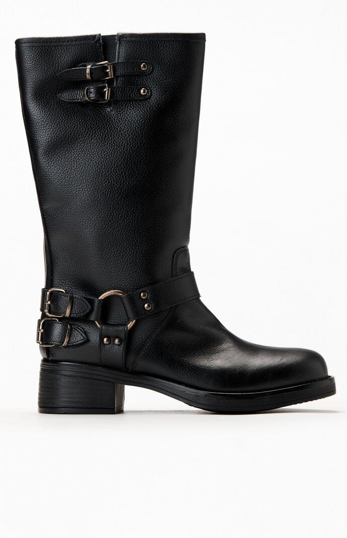 Steve Madden Women's Astor Leather Boots in Black - Size 9.5 | PacSun